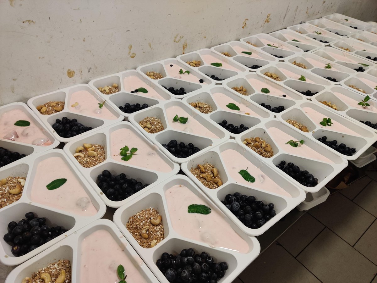 Trays of the day's production